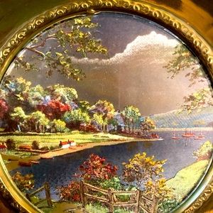 Beautiful brass foil scenic pictures made England